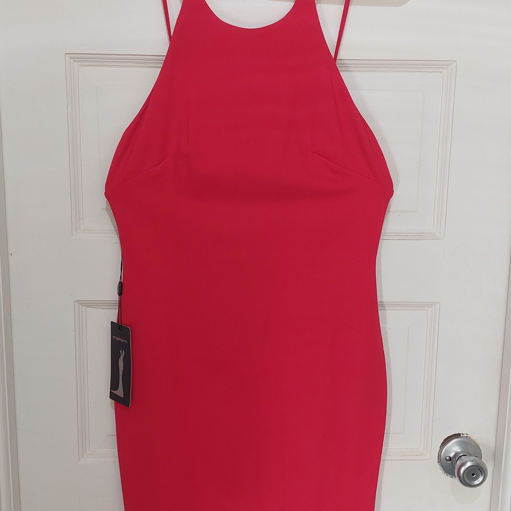 Ever Pretty Vibrant Red Strapless Dress